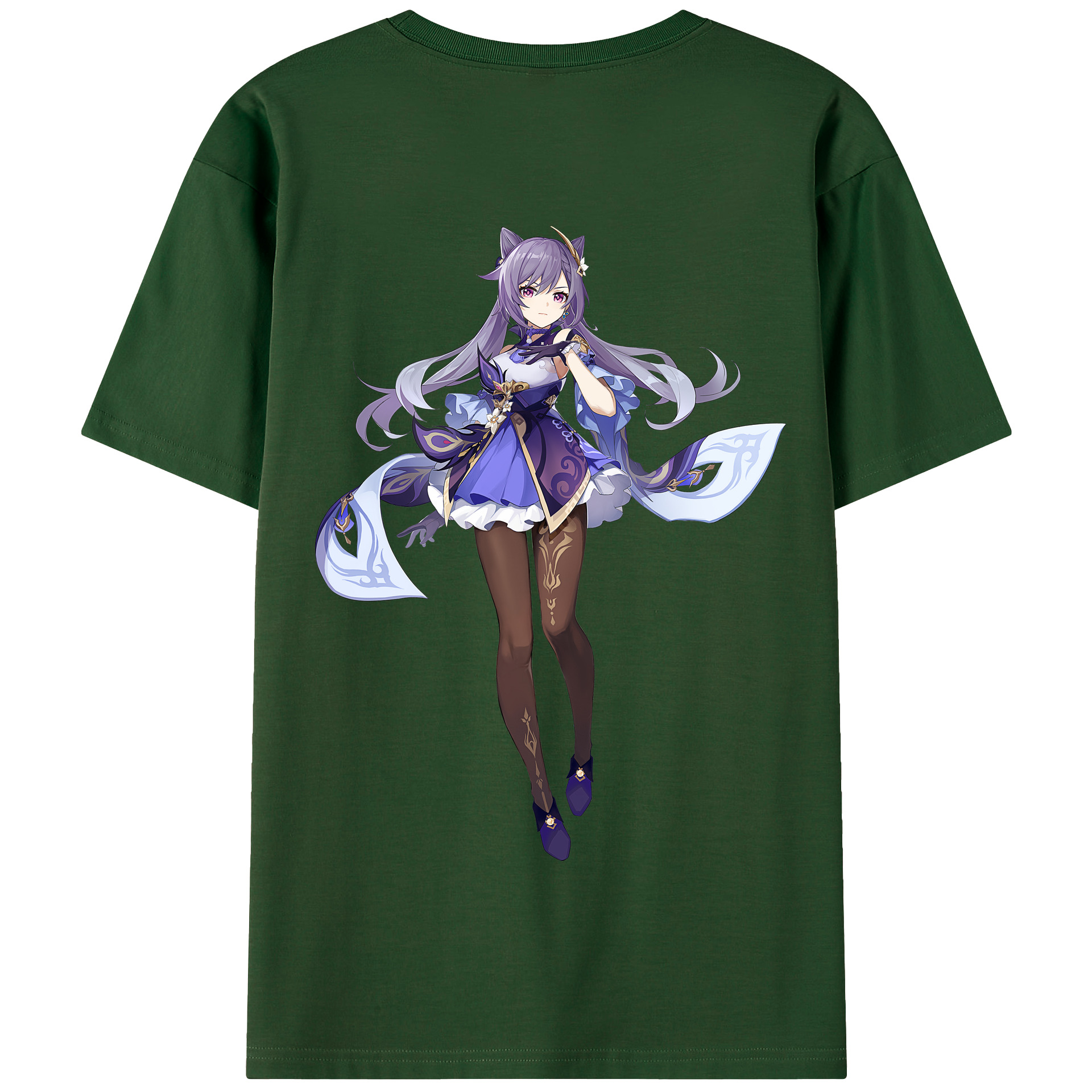 げんし神 刻晴 こくせい genshin Kokusei 綿100％半袖Tシャツ（背面プリント）